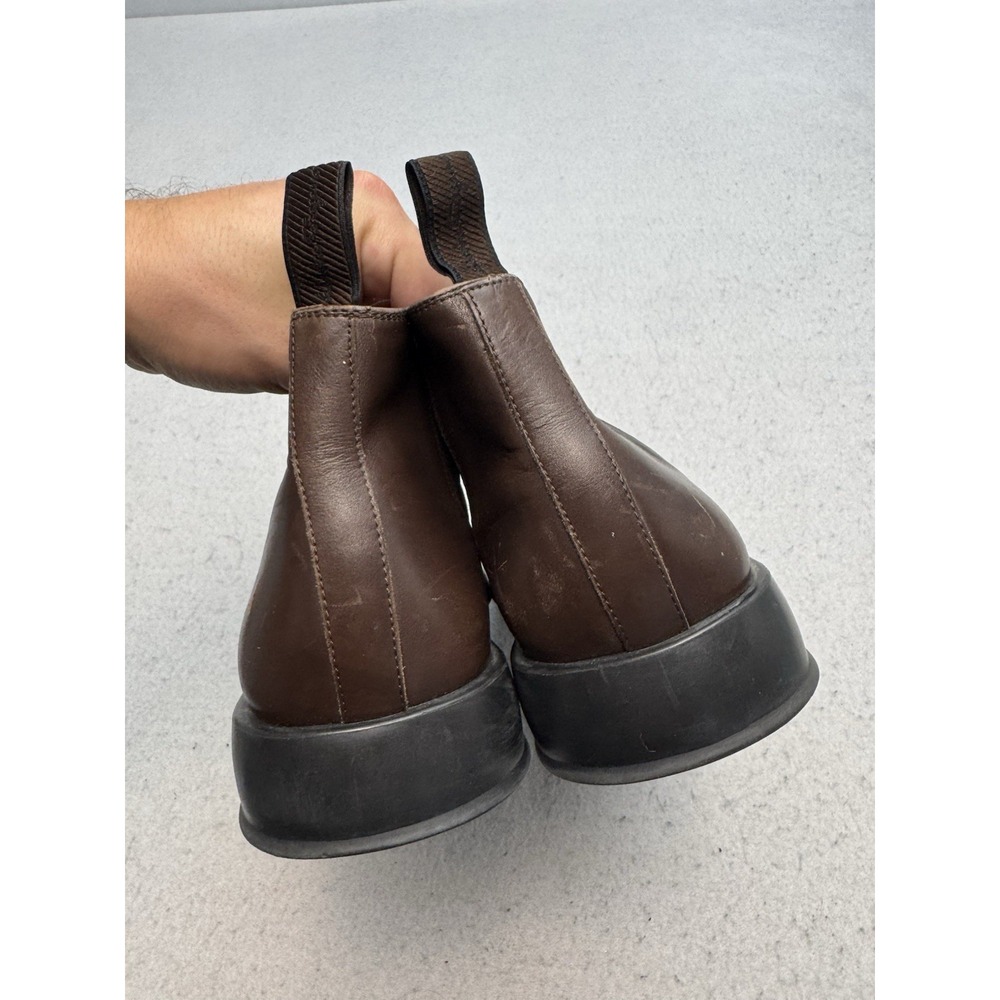 Salvatore Ferragamo Slip On Chukka Ankle Boots Brown Leather Mens Sz 11.5 D 2947 - Picture 6 of 8